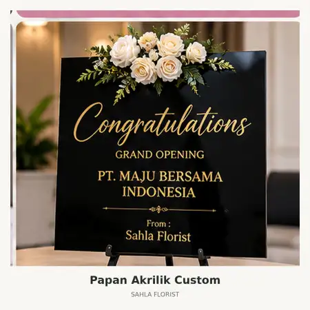 Papan Bunga Akrilik Gunungsitoli